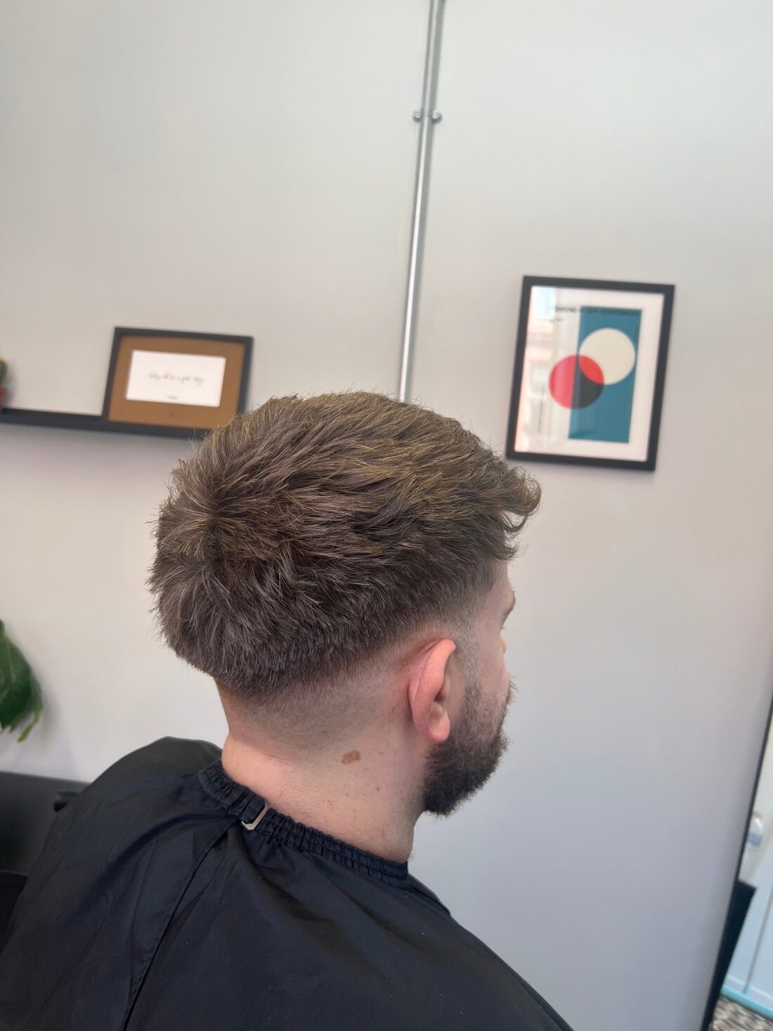 Textured crop with a low taper and beard